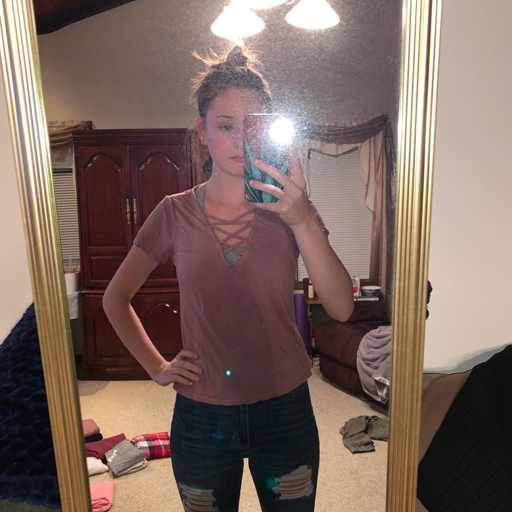 Essentials pink tee sizeS